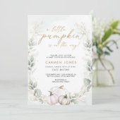 パンプキンベビーシャワー招待状秋秋フローラ 招待状 (スタンド正面)