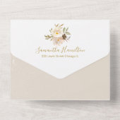 パンプキンベビーシャワー招待状&アドバイスカード オールインワン招待状 (裏面)