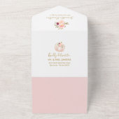 パンプキンベビーシャワー招待状&アドバイスカード オールインワン招待状 (外側)