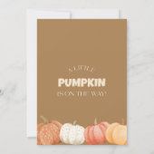 パンプキンベビーシャワー招待状 招待状 (裏面)