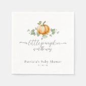 パンプキンベビーシャワー男女兼用イベントナプキン スタンダードカクテルナプキン (正面)