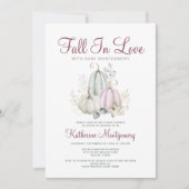 パンプキンベビーシャワー秋インラブエレガント秋 招待状 (正面)