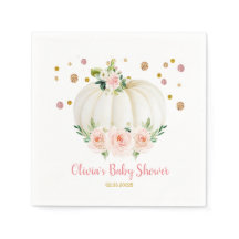 パンプキンベビーシャワー紙