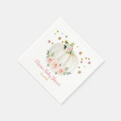 パンプキンベビーシャワー紙 スタンダードカクテルナプキン (角)