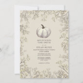 パンプキンベビーズブレスオータム秋の結婚式 招待状 (正面)
