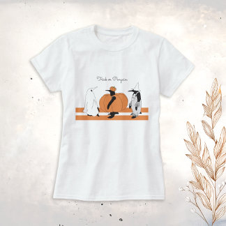 パンプキンペンギン ハロウィン 楽しい Tシャツ