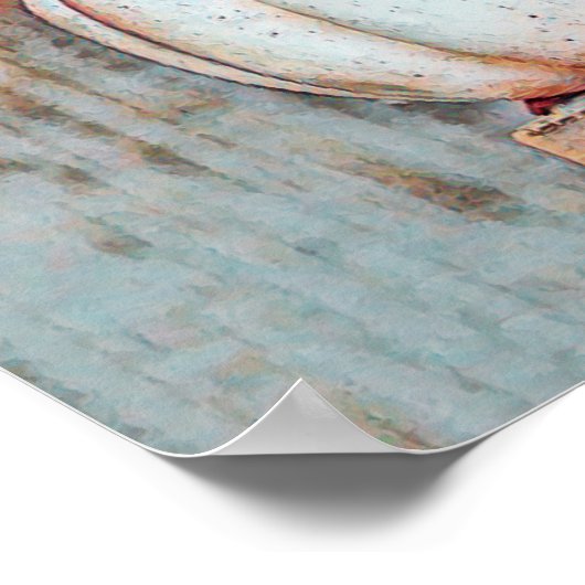 パンプキンホワイトオータムンカントリー素朴ファームハウス ポスター (角)