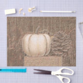 パンプキンホワイト金ゴールドメタリックエレガント秋デコパージュ 薄葉紙 (クラフト)