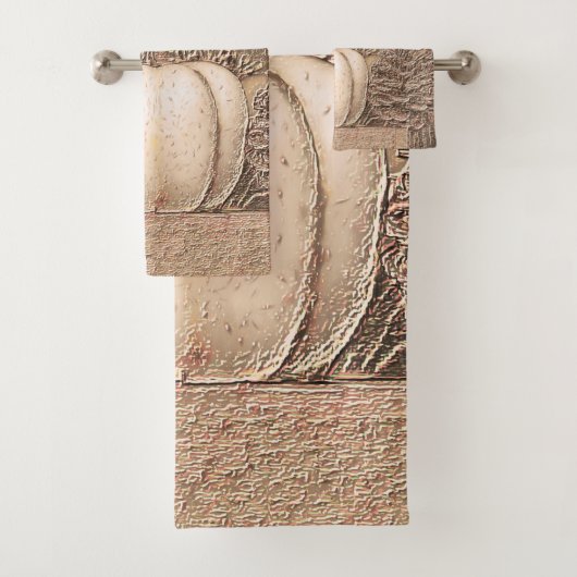 パンプキンホワイト金ゴールドメタリックエレガント秋国 バスタオルセット (インサイチュ)