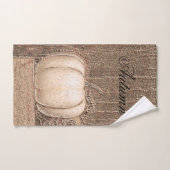 パンプキンホワイト金ゴールドメタリックエレガント秋国 バスタオルセット (ハンドタオル)