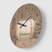 パンプキンホワイト金ゴールドメタリックエレガント秋国 ラージ壁時計 (傾斜)