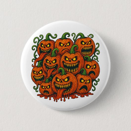 パンプキンホード ハロウィーン 缶バッジ (正面)