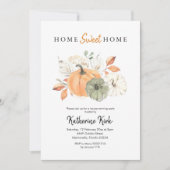 パンプキンホームスウィートホーム引っ越し祝いパーティーパーティー 招待状 (正面)