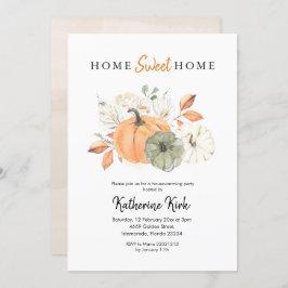 パンプキンホームスウィートホーム引っ越し祝いパーティーパーティー 招待状