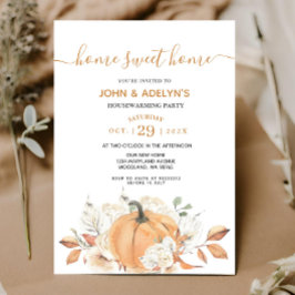 パンプキンホーム素朴スウィートホームハウスウォーミングパーティー 招待状