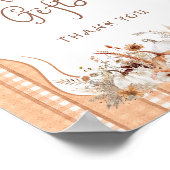 パンプキンボホフローラベビーシャワーカードとギフト ポスター (角)