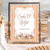 パンプキンボホフローラベビーシャワーカードとギフト ポスター