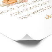 パンプキンボホフローラベビーシャワーミモサバーポスター フォトプリント (角)