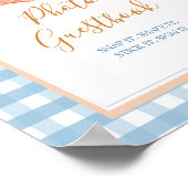 パンプキンボホブルーギンガムフォトゲストブックサイン ポスター (角)