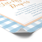 パンプキンボホブルーギンガムレイトナイトおむつサイン ポスター (角)