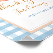 パンプキンボホーブルーギンガムサンキューカード ポスター (角)