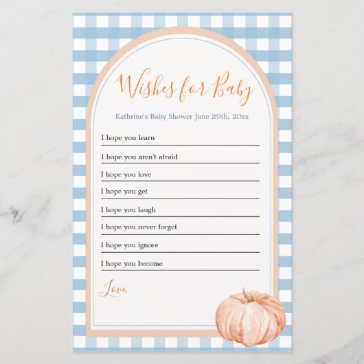 パンプキンボホーブルーギンガムベビーへ (正面)