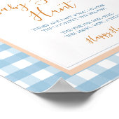 パンプキンボホーブルーギンガムベビーソック狩り ポスター (角)