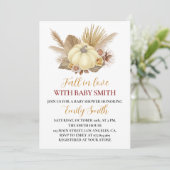 パンプキンボホ秋インラブベビーシャワー招待状 招待状 (スタンド正面)