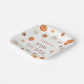 パンプキンボホ秋秋ベビーシャワーフローラ ペーパープレート (傾斜あり)