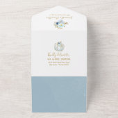 パンプキンボーイベビーシャワー招待状&アドバイスカード オールインワン招待状 (外側)