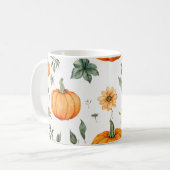 パンプキンマグオレンジウォーターカラー紅葉 コーヒーマグカップ (正面左)