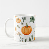 パンプキンマグオレンジウォーターカラー紅葉 コーヒーマグカップ (左)