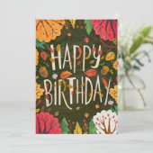 パンプキンマジカルウィッシュオータム秋ハッピーバースデー カード (スタンド正面)