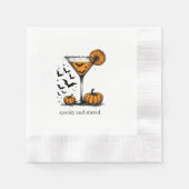 パンプキンマティーニ 縁ありカクテルナプキン (正面)