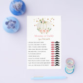 パンプキンママまたはダディーガール秋ベビーシャワーゲーム チラシ (シングル)