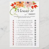 パンプキンママまたはパパ赤ちゃんシャワーゲーム (正面)