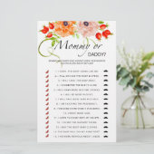 パンプキンママまたはパパ赤ちゃんシャワーゲーム (スタンド正面)