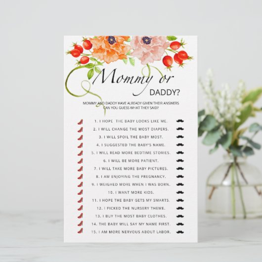 パンプキンママまたはパパ赤ちゃんシャワーゲーム (スタンド正面)