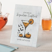 パンプキンマルティーニのシグネチャードリンク 台座サイン (インサイチュ)