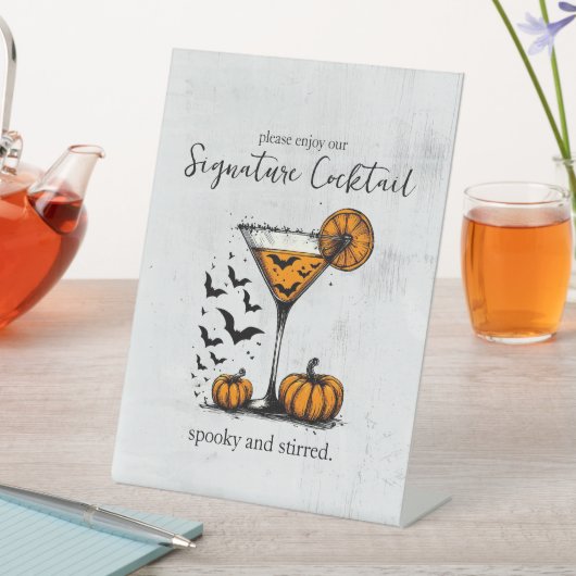 パンプキンマルティーニのシグネチャードリンク 台座サイン (インサイチュ)