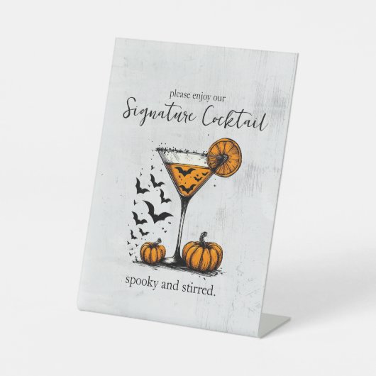 パンプキンマルティーニのシグネチャードリンク 台座サイン (正面)
