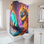 パンプキンマンアート シャワーカーテン (インサイチュ)