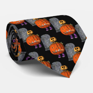 パンプキンマントンムストーンハロウィンおもしろい ネクタイ