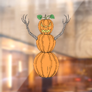 パンプキンマンハロウィンアート ウィンドウサイン