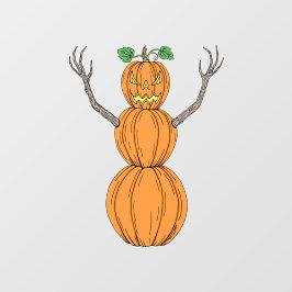 パンプキンマンハロウィンアート ウィンドウサイン