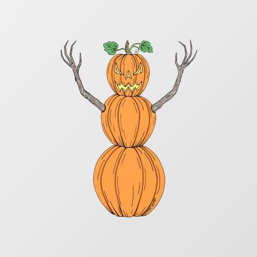 パンプキンマンハロウィンアート ウィンドウサイン (シート)