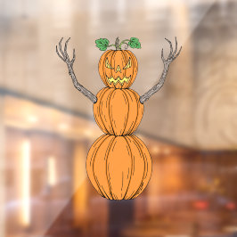 パンプキンマンハロウィンアート ウィンドウサイン