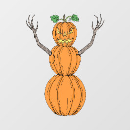 パンプキンマンハロウィンアート ウィンドウサイン