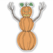 パンプキンマンハロウィンアート シール (正面)