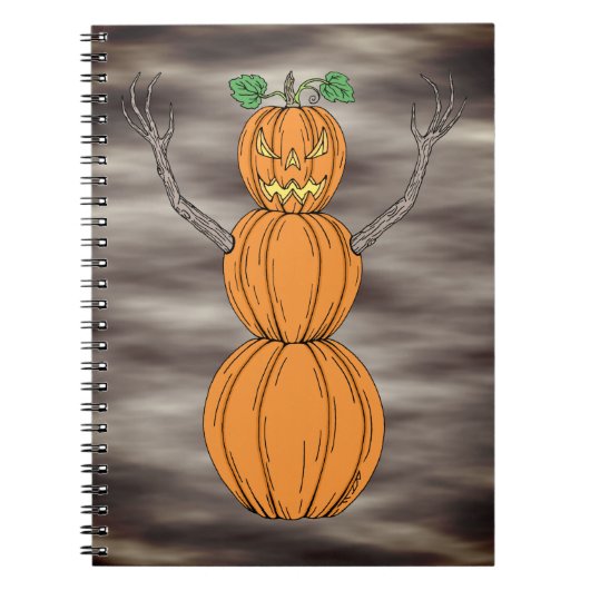 パンプキンマンハロウィンアート ノートブック (正面)